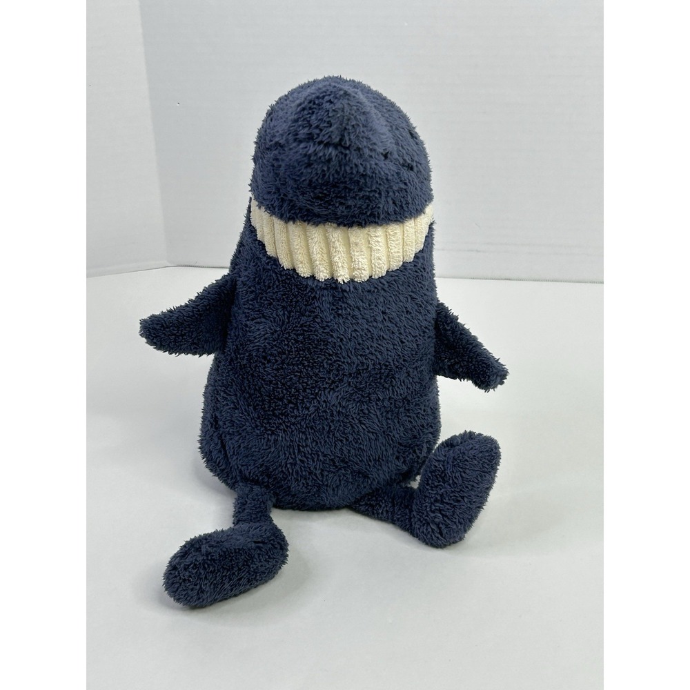 Jellycat London Toothy Shark Stuffed Animal Plush Dark Blue + Cream - Picture 2 of 12